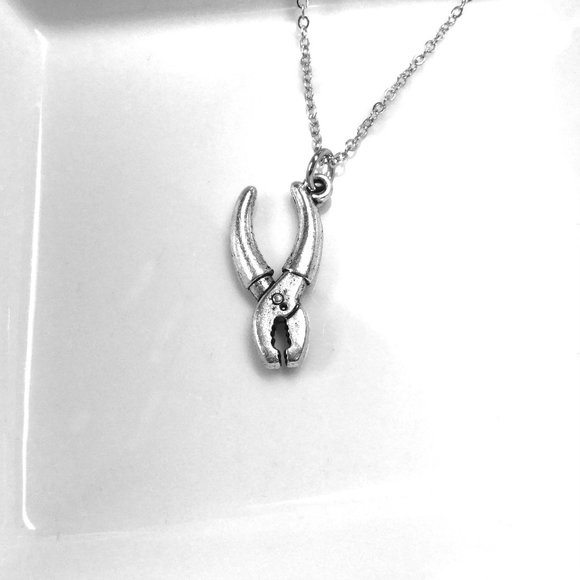 Pliers Tool Charm Necklace - Picture 2 of 3